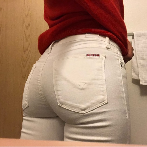 Hudson Jeans Denim - Hudson Krista White Raw Hem